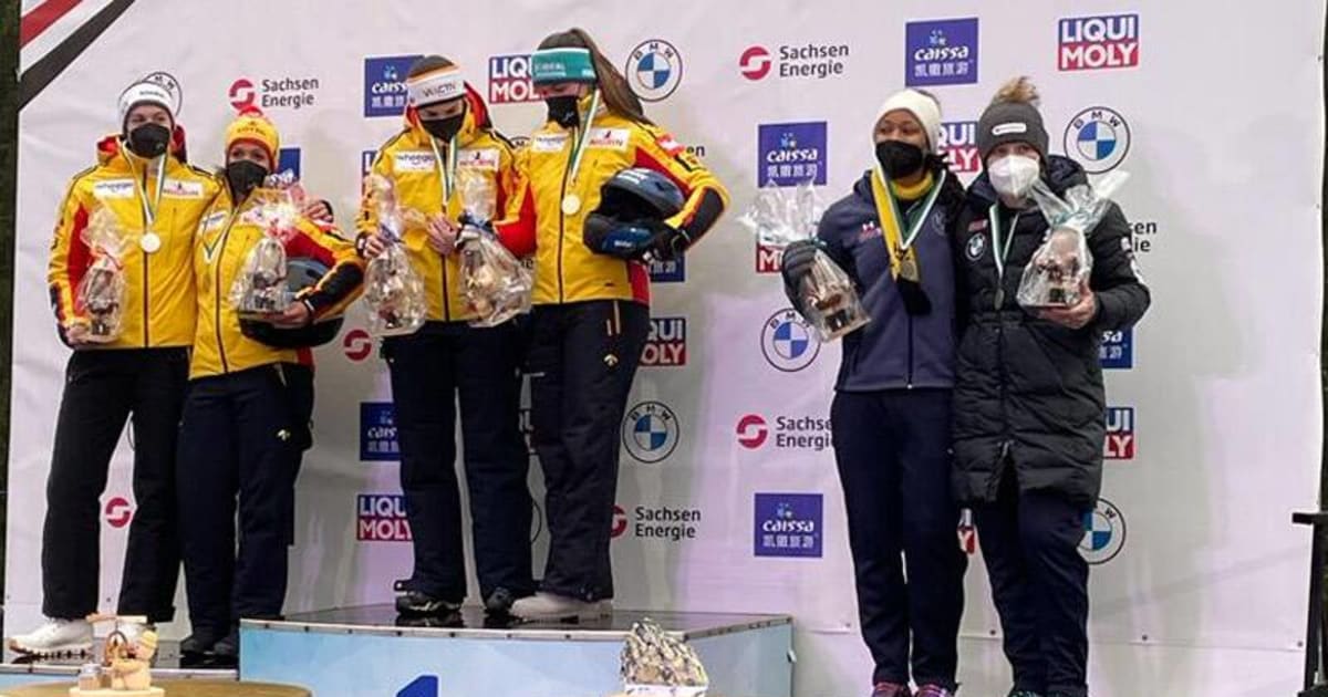 Usa Bobsled Skeleton Humphries And Meyers Taylor Finish 3 4 In Altenbergs Two Woman Bobsled 3870